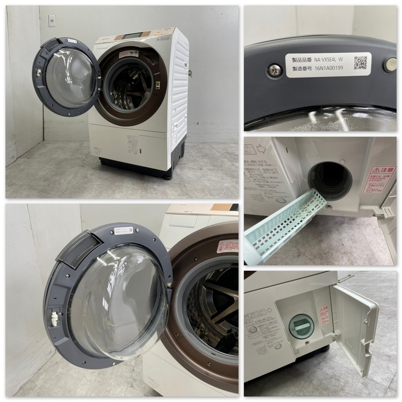 NA-VX5E4L パナソニック Panasonic 洗濯機・衣類乾燥 ヒートポンプ&frasl;ヒーター追加料金なし◯撮影協力 初めて使った時の、気持ちよさがつづく。」生活者のニーズに F563☆美品☆パナソニック☆ヒートポンプドラム洗濯機☆タッチパネル☆16年製☆NA-VX5E4L