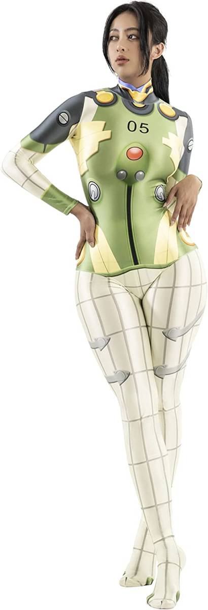 ASHOTPLZ新世紀エヴァンゲリオン コスプレ 衣装 水着 ニーハイ タイツ 長袖光沢 RQ レースクイーン コスチューム 作戦服 SPC01