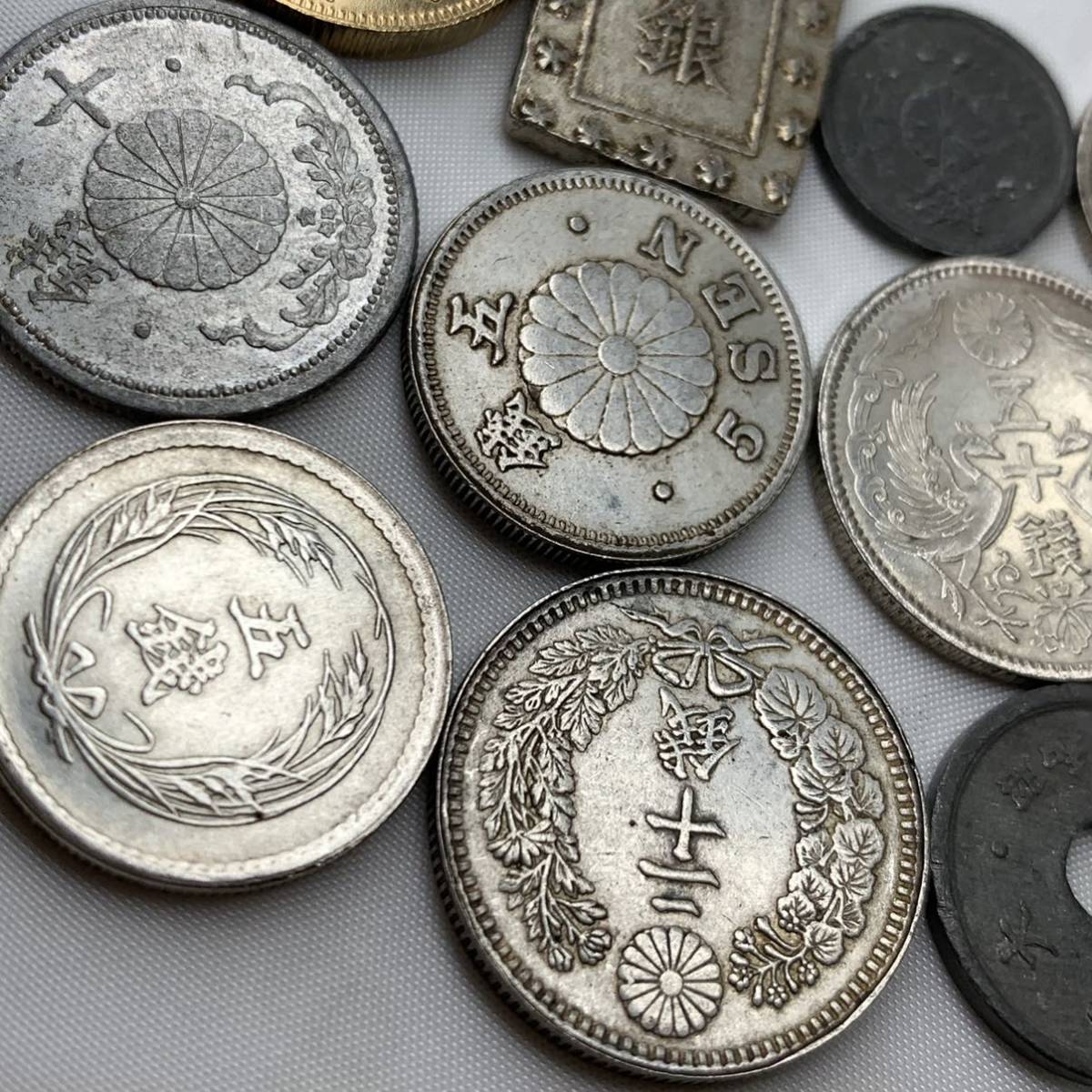 古代中国の貨幣デザイン 鉄製皿 5枚セット 美品 近代銀貨 東三省造 中国銀貨 昭和8年銘(1933年) 「Xb39」
