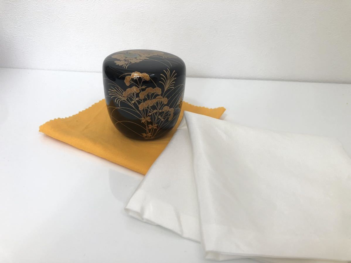 棗 | 金蒔絵 茶道具 中棗 茶入 蒔絵 漆芸 茶器 漆器 金彩 なつめ 在
