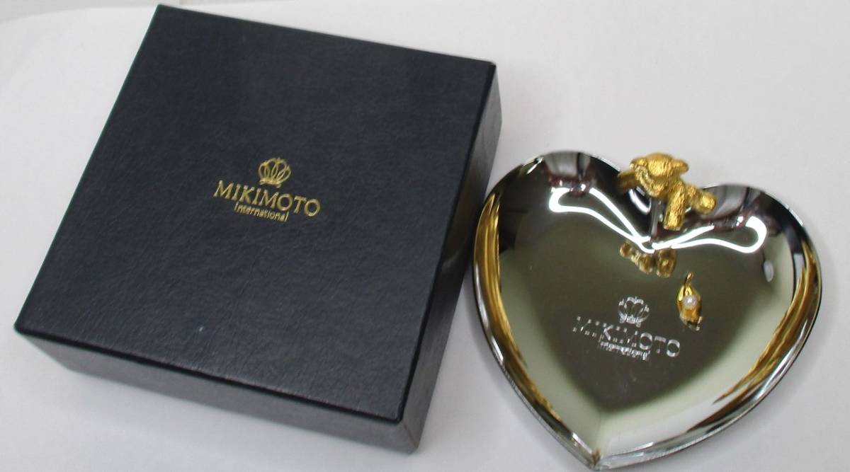 S-853 MIKIMOTO ミキモト 小物トレー アクセサリートレー クマ 真珠