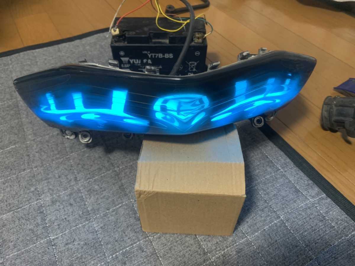 シグナスX 3型 1YP 社外ファイバーテール 色切り替え フラッシュ LED
