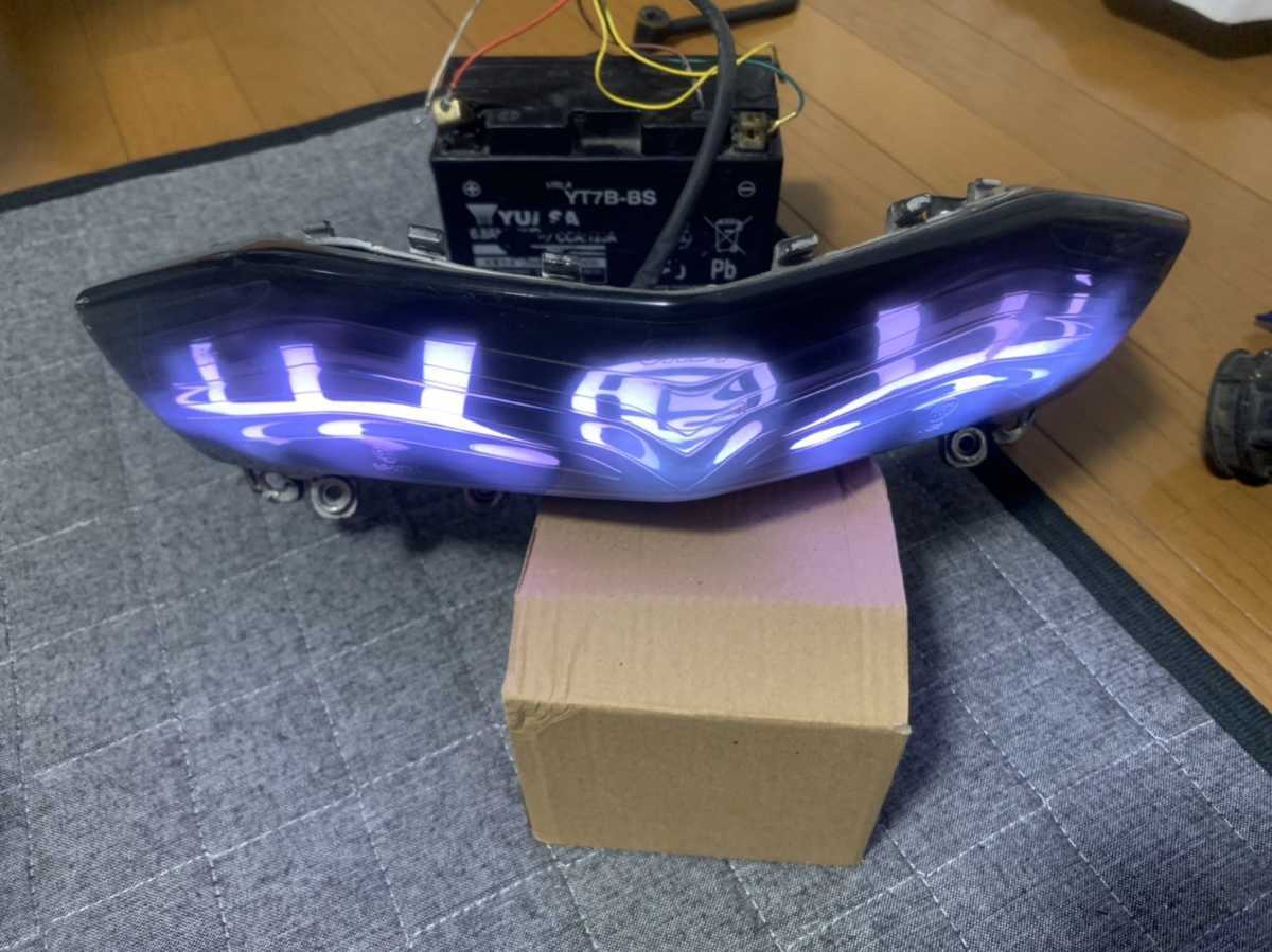 シグナスX 3型 1YP 社外ファイバーテール 色切り替え フラッシュ LED
