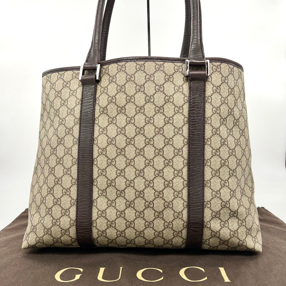 レディース 【極美品】GUCCI グッチ トートバッグ GGスプリーム PVC 