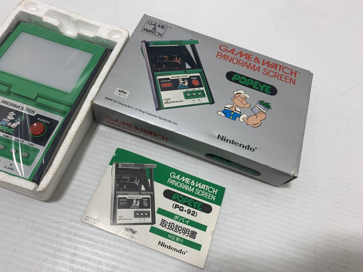 201◇任天堂 PG-92 POPEYE ゲームウォッチ ポパイ 昭和レトロ 説明書 