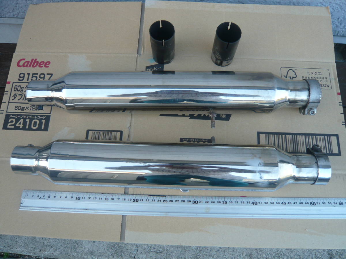格安売切り＞ W650 キャブトンサイレンサー（ステン） 左右 中古品