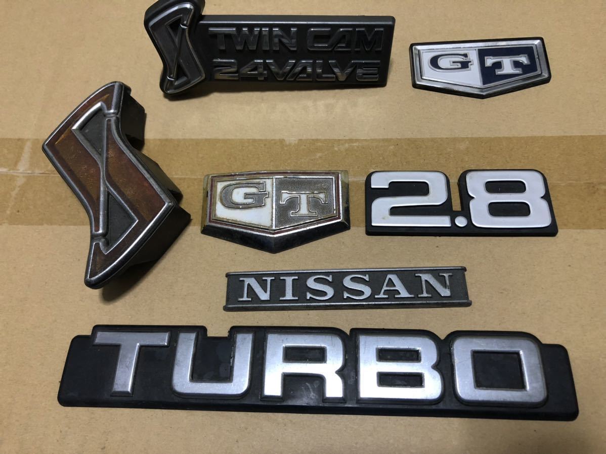 車 スカイライン ジャパン GT TURBO エンブレム 当時物