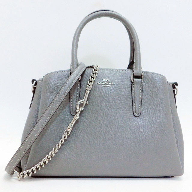極美品COACHコーチ ミニセージキャリーオール ハンドバッグ 2WAYバッグ