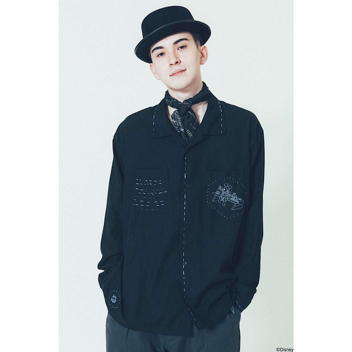 定41500円新品■DISNEY MICKEY MOUSE PORTER CLASSIC 21SS OHARIKO COLLECTION ALOHA LONG SLEEVE SHIRT アロハシャツ ポータークラシック