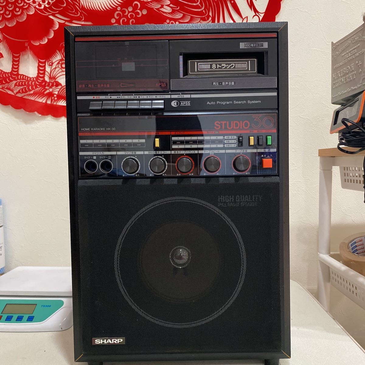 SHARP☆8トラ＆カセットテープ ホームカラオケ☆HK-30☆ジャンク