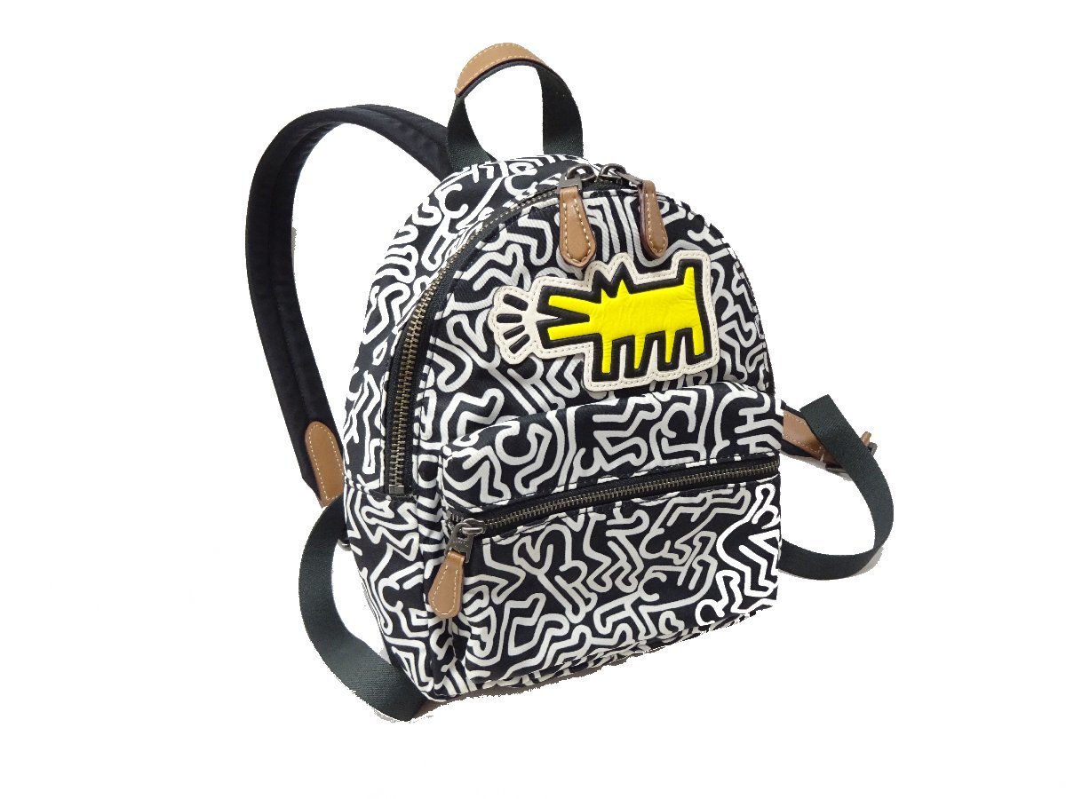 2025，人気】 コラボ☆COACH × キース・へリング ミニ リュック バック