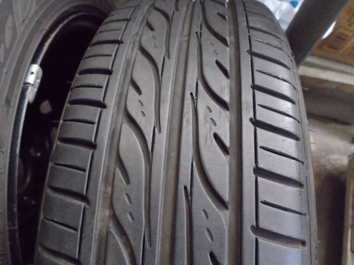 希少な6Jの鉄ホイール 14×6J PCD100 +45 ハブ径 54Φ☆165/55R14 4本 