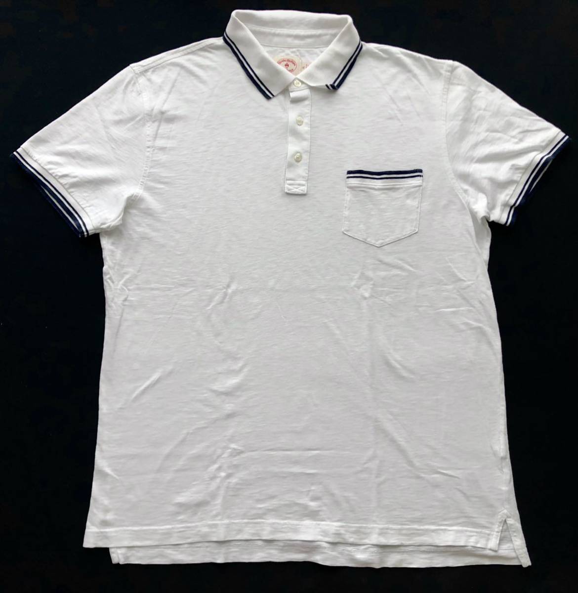 100%新品，人気 大きいサイズ ブルックスブラザーズ ライン ポロシャツ ポケット ポロシャツ XL Brooks Brothers ロゴボタン カジュアル 柳5705(XLサイズ以上)｜売買されたオークション情報、yahooの商品情報をアー XLサイズ以上