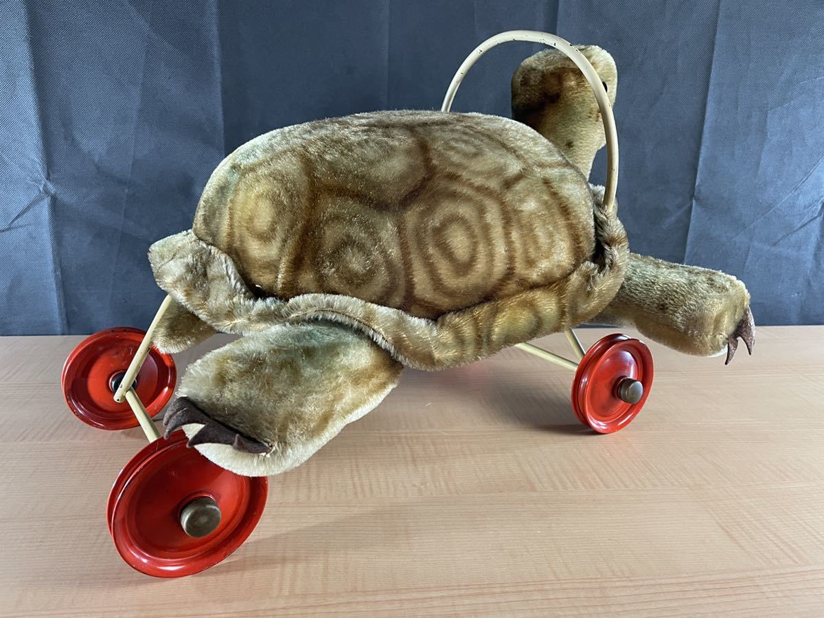 steiff】ヴィンテージ シュタイフ Slo スロ カメ ぬいぐるみ カート 