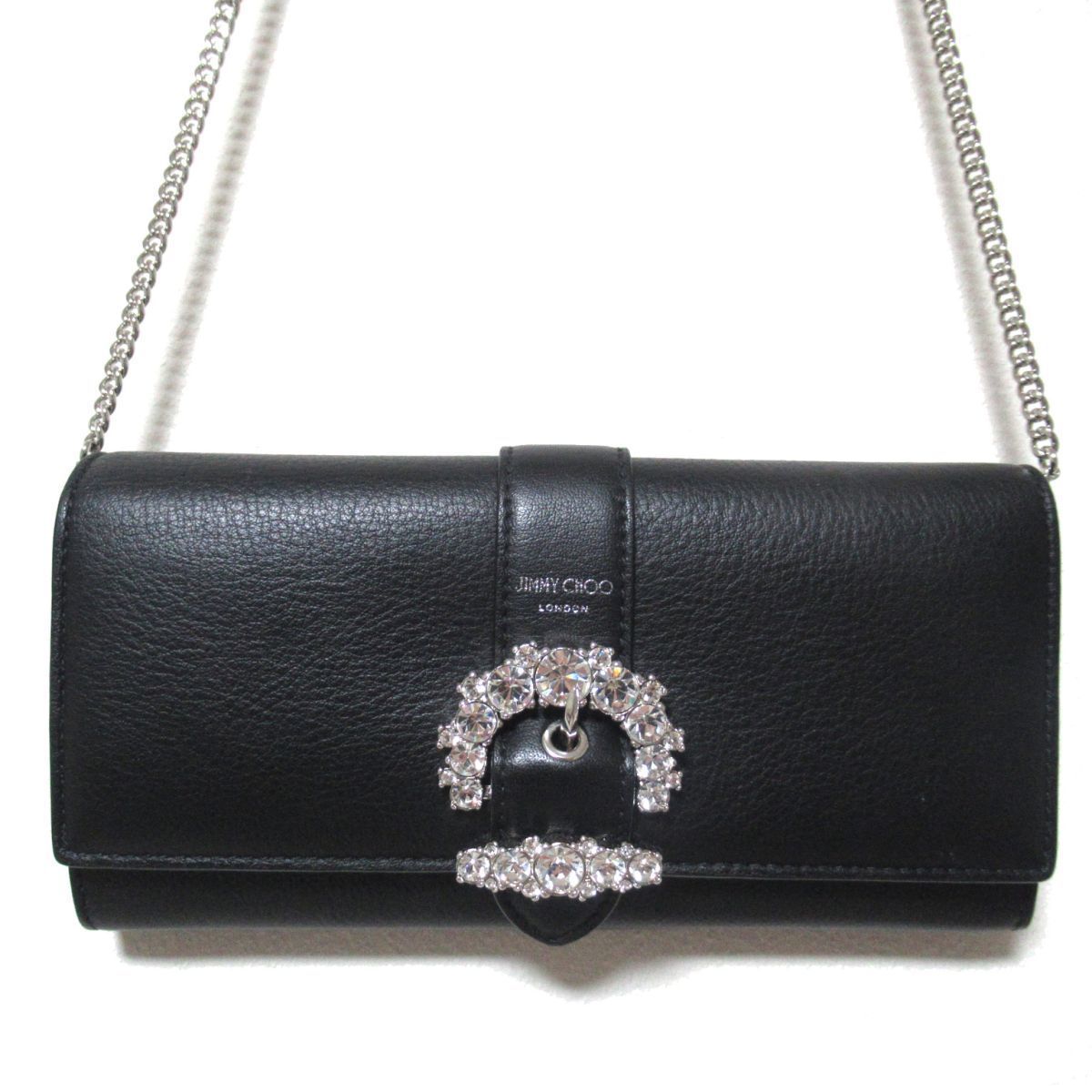 美品 JIMMY CHOO ジミーチュウ CHERI シェリ ビジュー装飾  