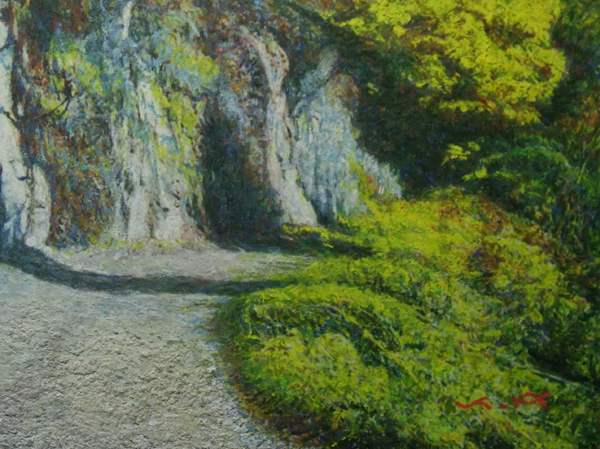 ◆林道◆新品・美品　荒木孝介SM（サムホール）『独自技法肉筆絵画』防水＆丁寧梱包 荒木孝介 Yahoo!オークション 額装 林道 SM 風景画