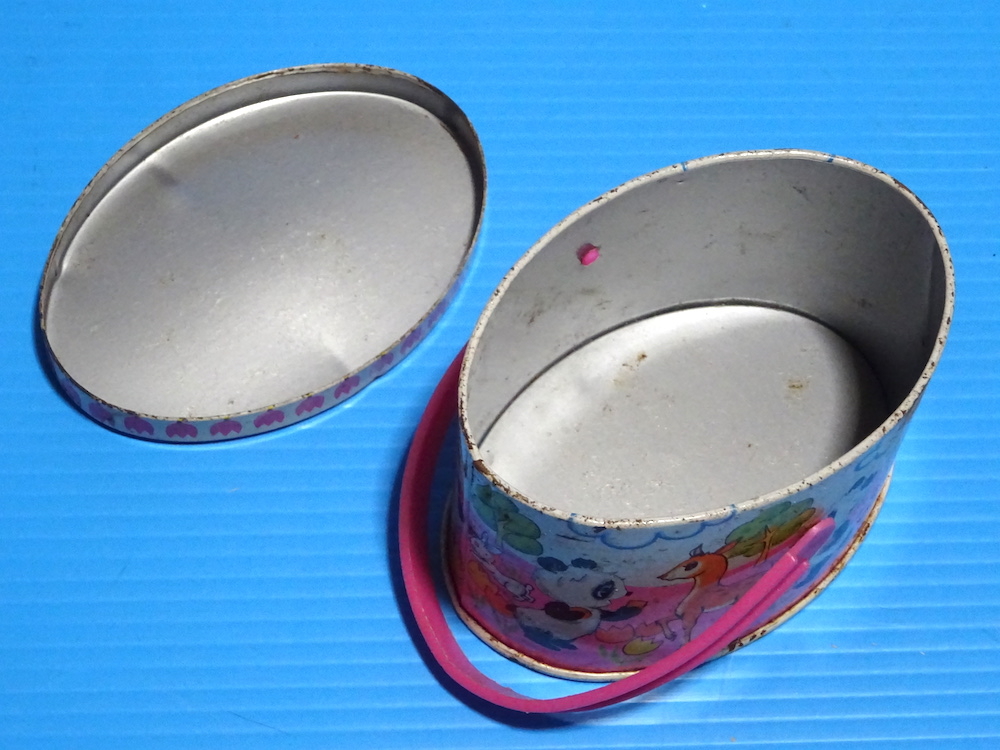 □ 70's Vintage 不二家 キャンディー ペップル 空き缶 パンダ バンビ