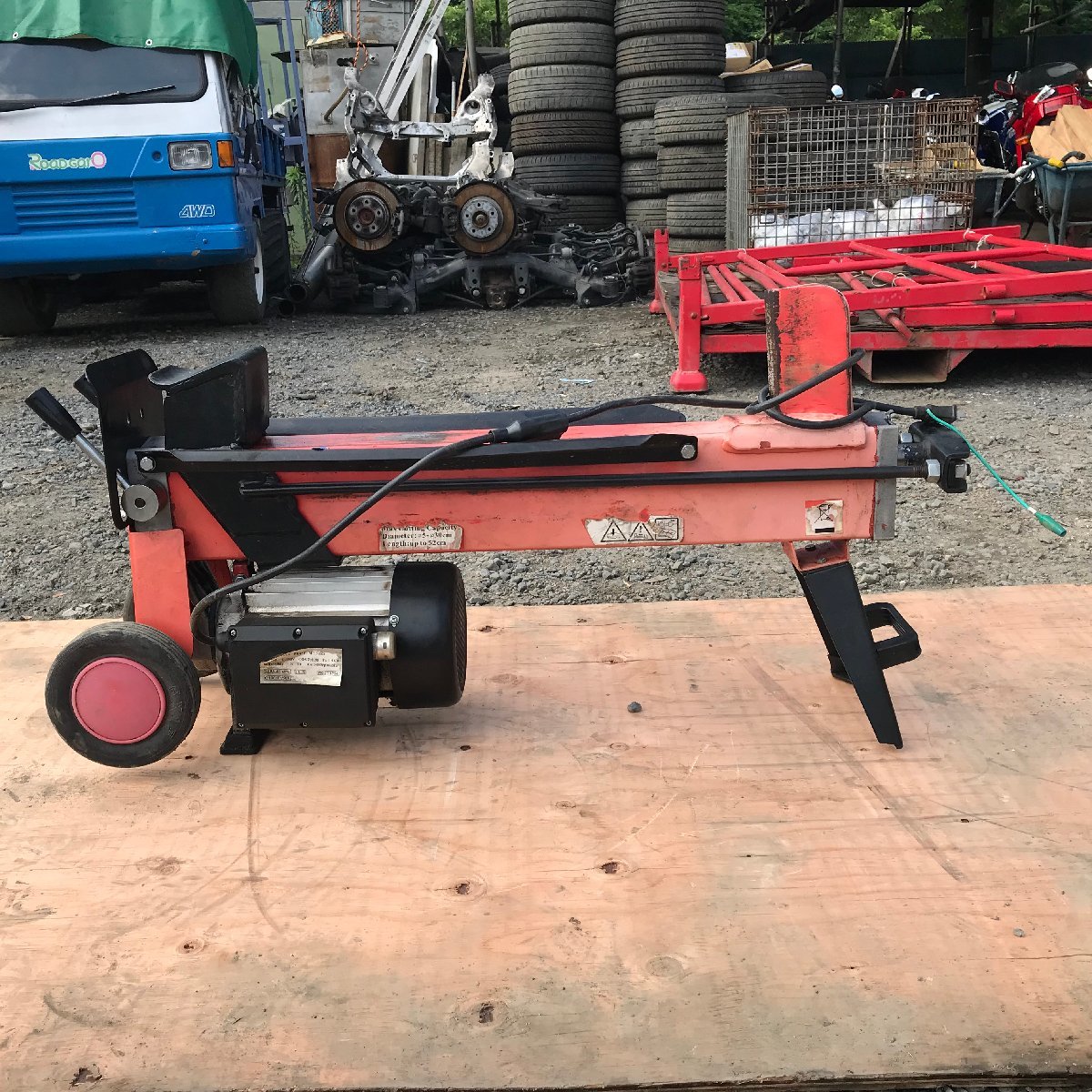 YY8032 薪割り機 Yahoo!オークション - 100V 60Hz⁄50Hz 電動 中古 電動 