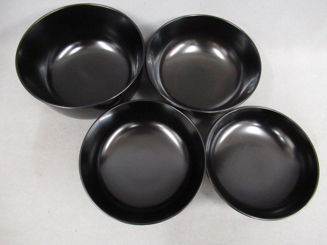 真塗・小丸椀 五組】懐石茶道具「葵春」共箱 美品 木製本