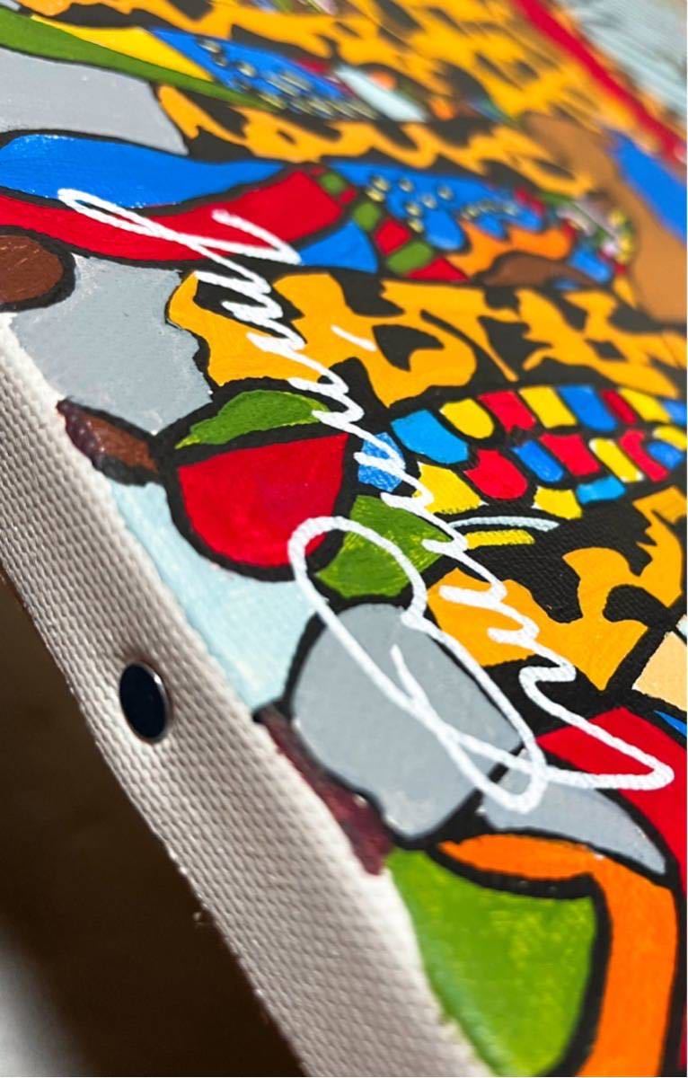 F8号】手描き作品：ジミー大西：模写：絵画：油彩【ピンチ】1999