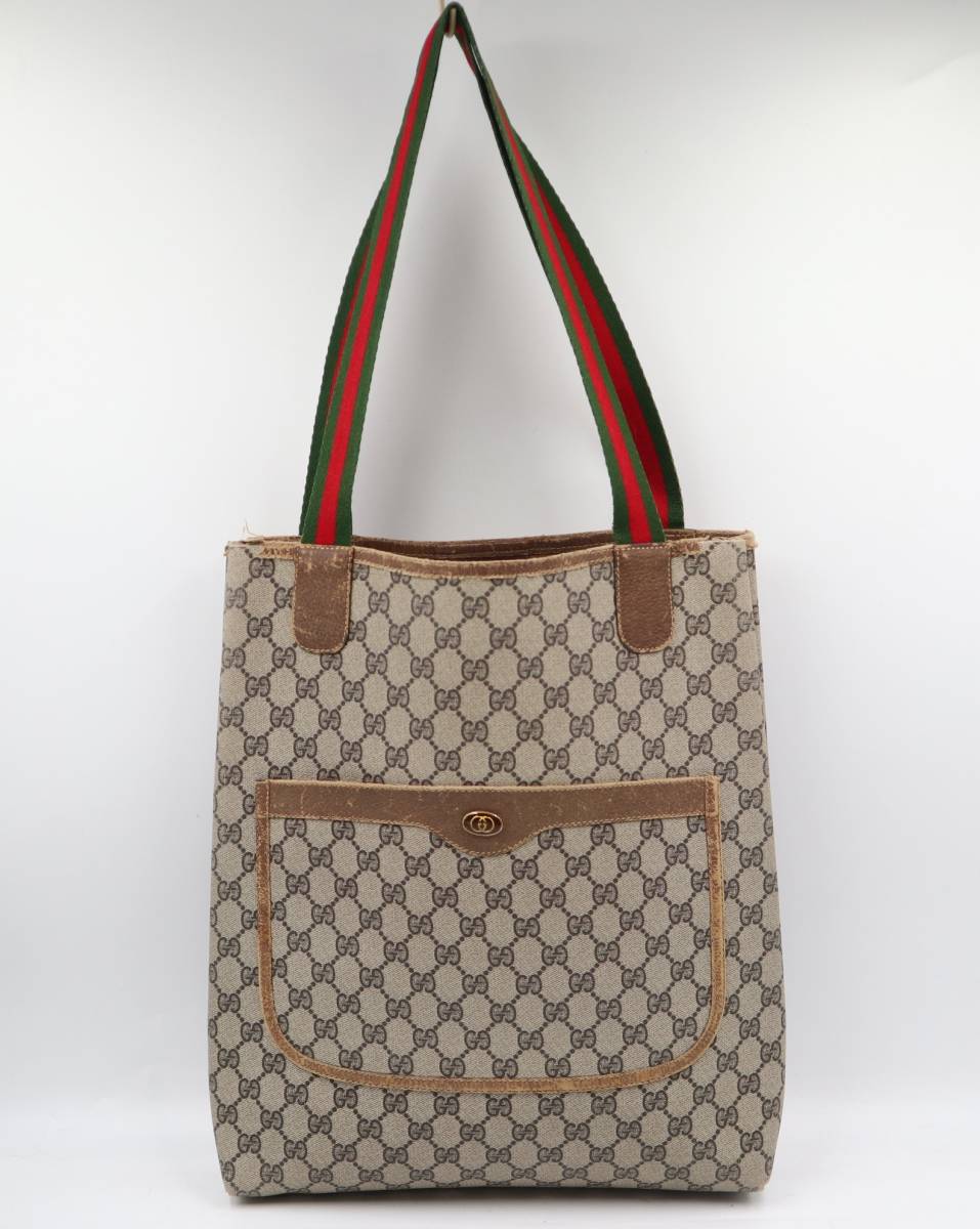 ☆GUCCI グッチ GG柄 シェリーライン トートバッグ ショルダーバッグ 