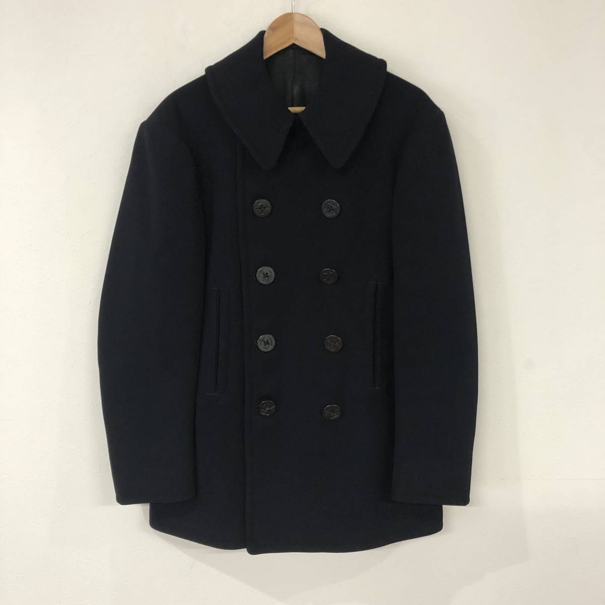 ビンテージ　４０ｓ　ミリタリー　ＵＳＮ　Ｐコート　１０ボタン　ウールジャケット　米軍　海軍　ポケットコーデュロイ　220704