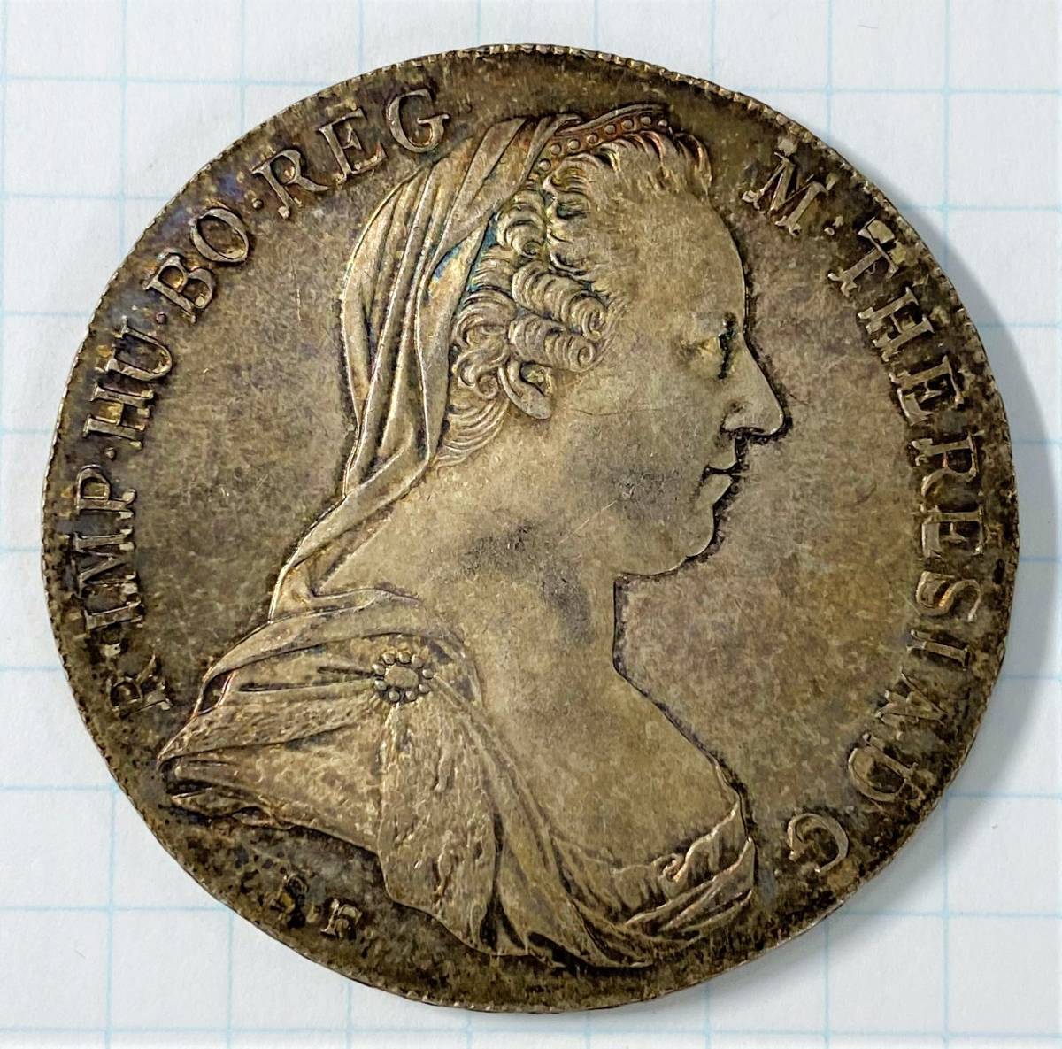 オーストリア 1780年 ターラー銀貨 1ターラー リストライク 1780年銘