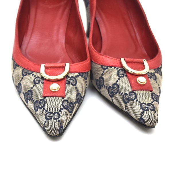 GUCCI GG柄 キャンバス パンプス グッチ パンプス GG柄