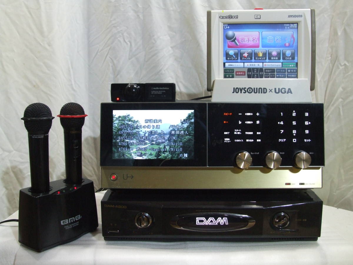 家庭でも カラオケ joysound UGA-N10・ キョクナビ・ワイヤレスマイク 