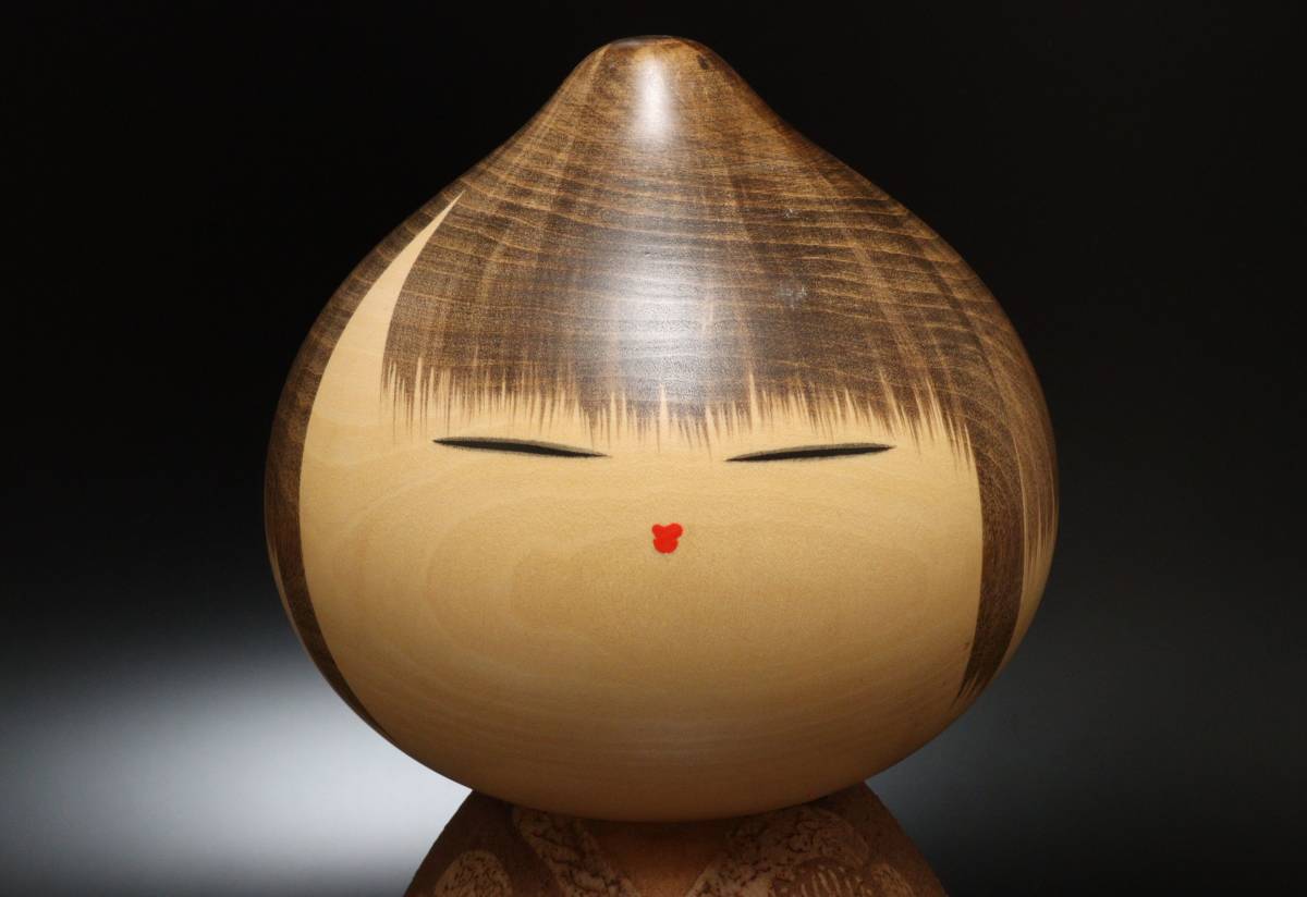 伝統工芸 元箱 渡辺正雄作 創作こけし 「無心」 高さ45.3cm(こけし