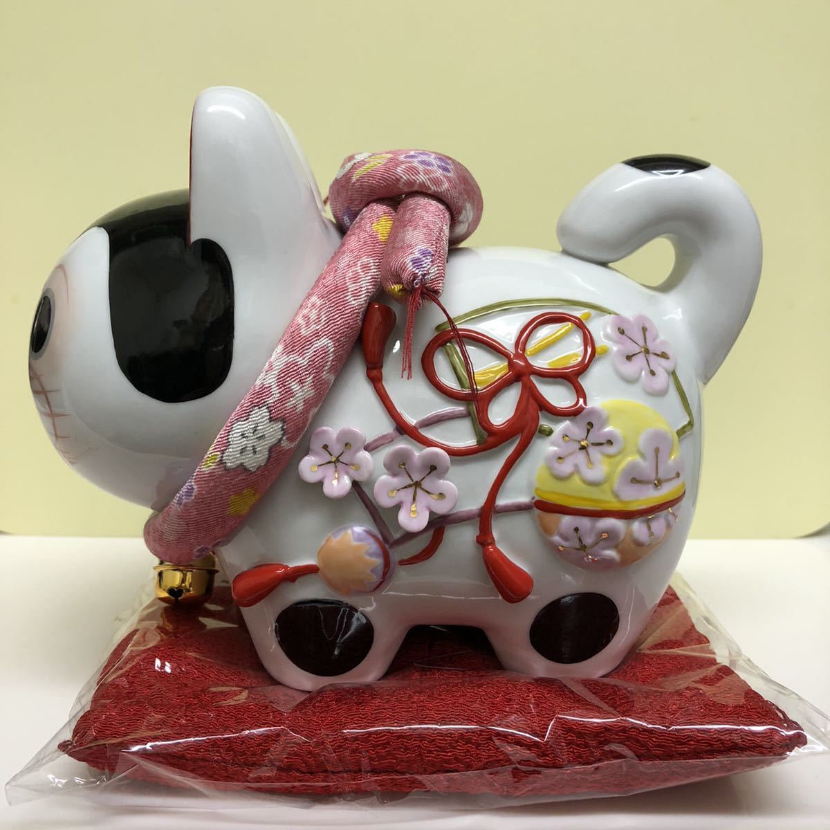 陶器製 こま犬 狛犬 犬 貯金箱 置き物 飾り物 安産 厄除け 縁起物 岡山 