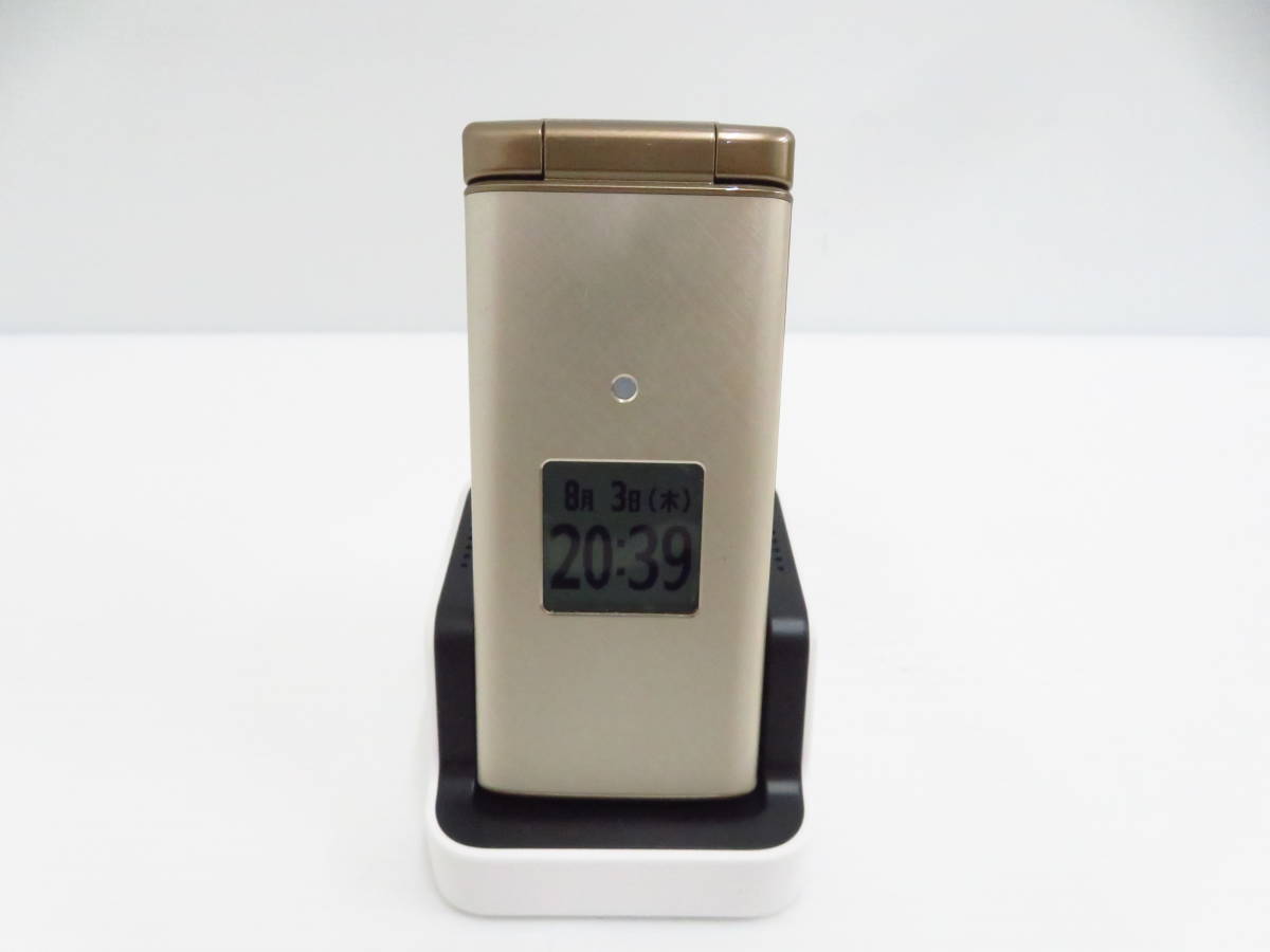 kd42 au KYOCERA KYF38 かんたんケータイ ゴールド 折り畳みケータイ