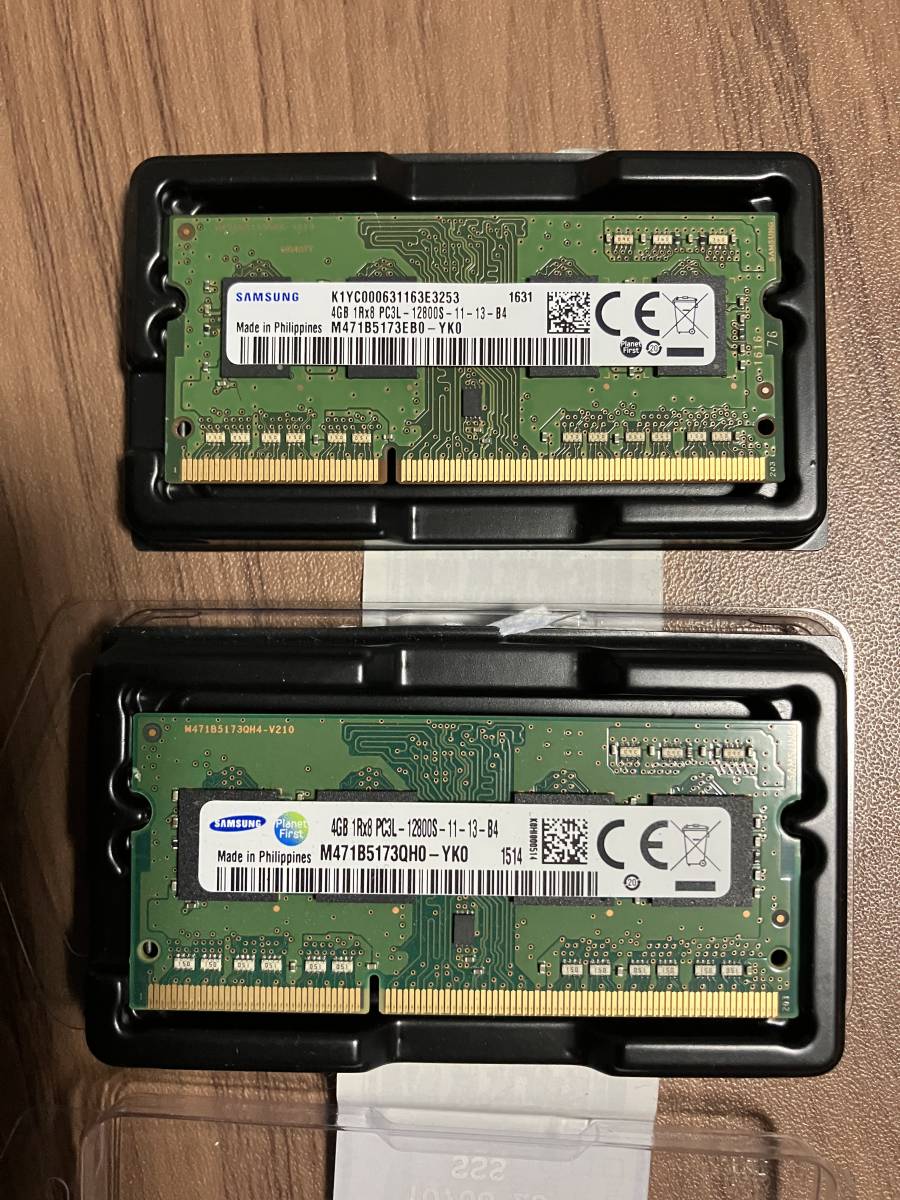 SAMSUNG 1R×8 PC3L-12800S 4GB×2 中古品　動作確認済　送料無料_1