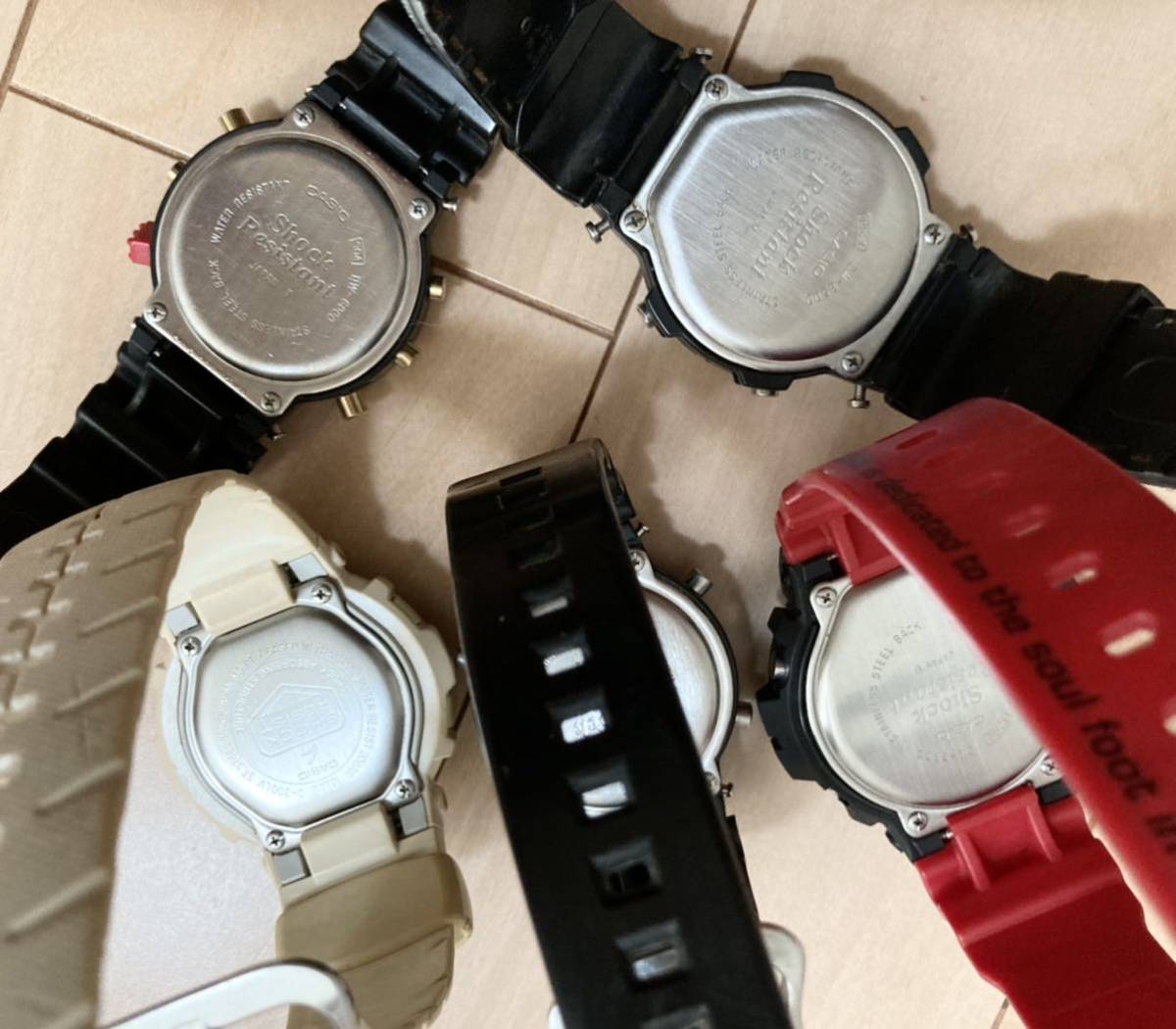 カシオGショック 動作OK電池交換済み5本まとめて セット G-SHOCK DW-