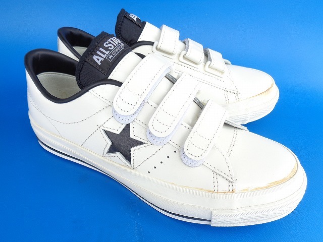 11438■新品 デッド 日本製 CONVERSE ONESTAR コンバース ワンスター MADE IN JAPAN ベルクロ テープ 白 黒 サイズ 7 25.5 ビンテージ STAR ONE J アウトフィットストア CONVERSE&frasl;コンバース&frasl;ONE CONVERSE(コンバース)