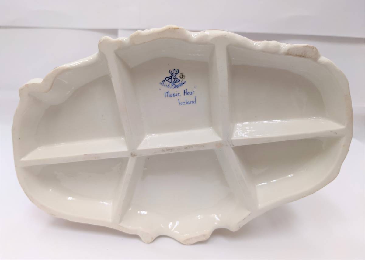 【11666】IRISH DRESDEN アイリッシュドレスデン グループドール ピアノの先生 アイルランド陶器人形 希少 ヴィンテージインテリア_6