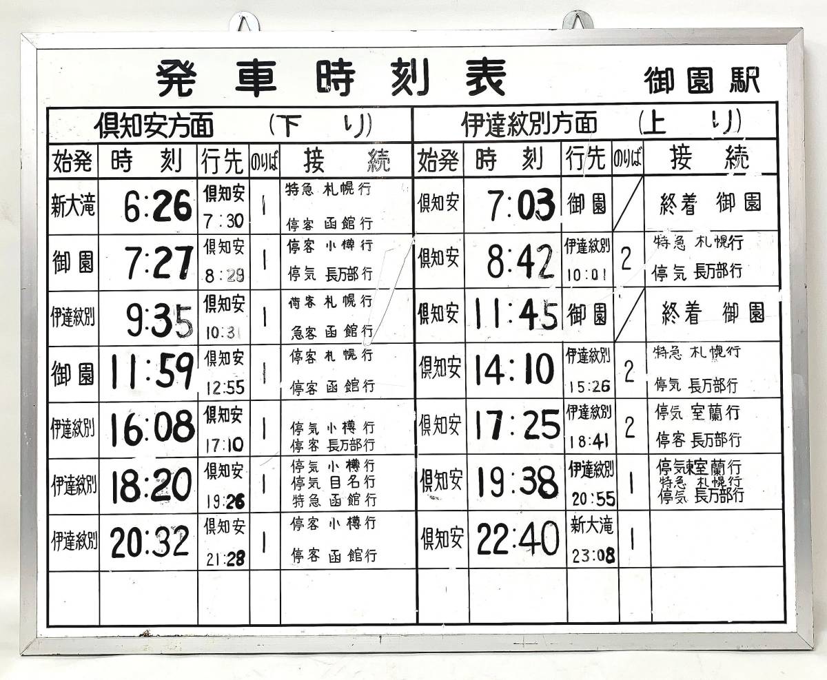 サボ 愛称板（表）ちとせ CHITOSE（裏）いぶり IBURI サボ 愛称板（表