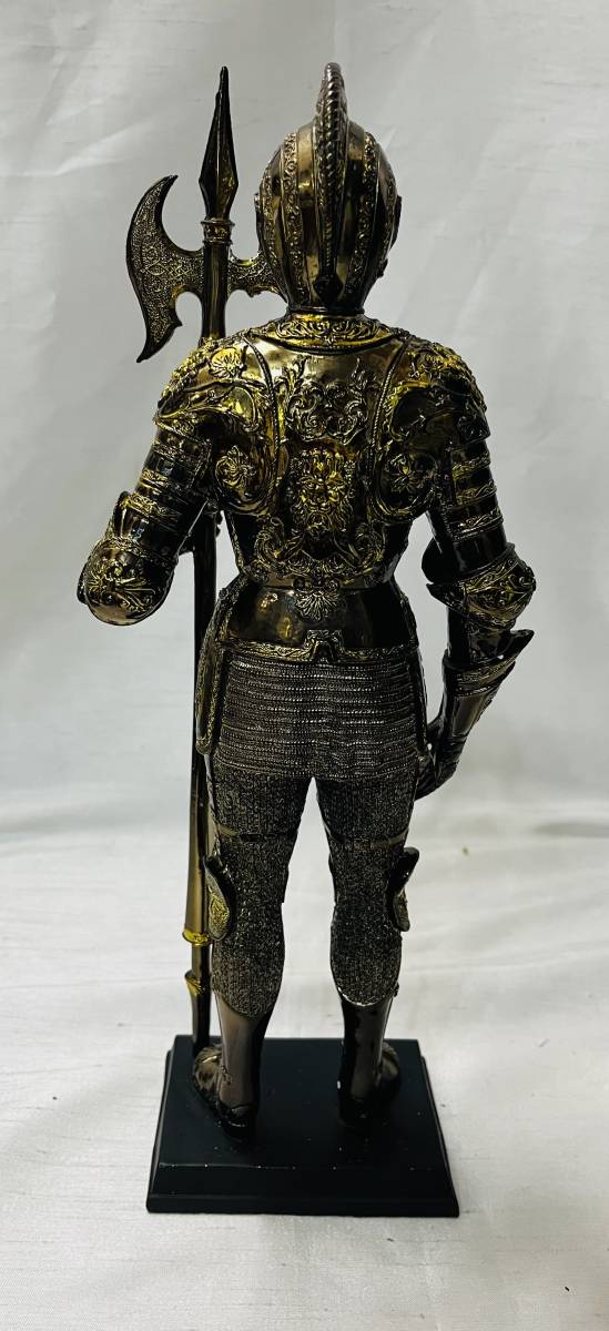 ○ ⑬ 西洋甲冑 彫刻 置物 像 騎士 戦士 鎧 検) 中世ローマ フランス