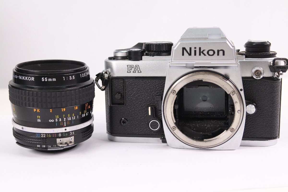 ジャンク】NIKON ニコン FA フィルムカメラ 一眼レフ + MICRO-NIKKOR