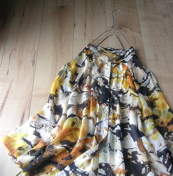 ☆M&S☆シルク絹100グラフィカル羽織オーバーブラウスYe大きめゆったり | InDream オーガンジー 0 ニットフリル羽織ロング（ダークブラウン）SAK-FHANL 暮らす仙台