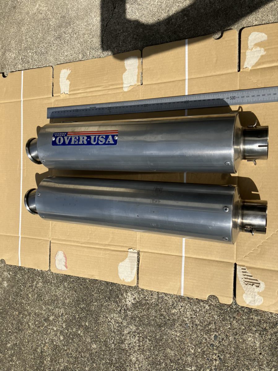 V-MAX 3UF 用 OVER USA サイレンサー JMCA 爆音加工 マフラー 2本 汎用 