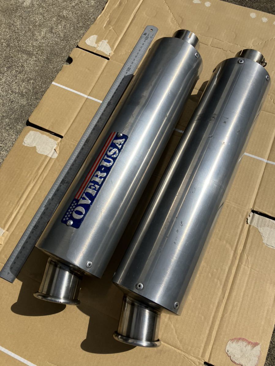 V-MAX 3UF 用 OVER USA サイレンサー JMCA 爆音加工 マフラー 2本 汎用 