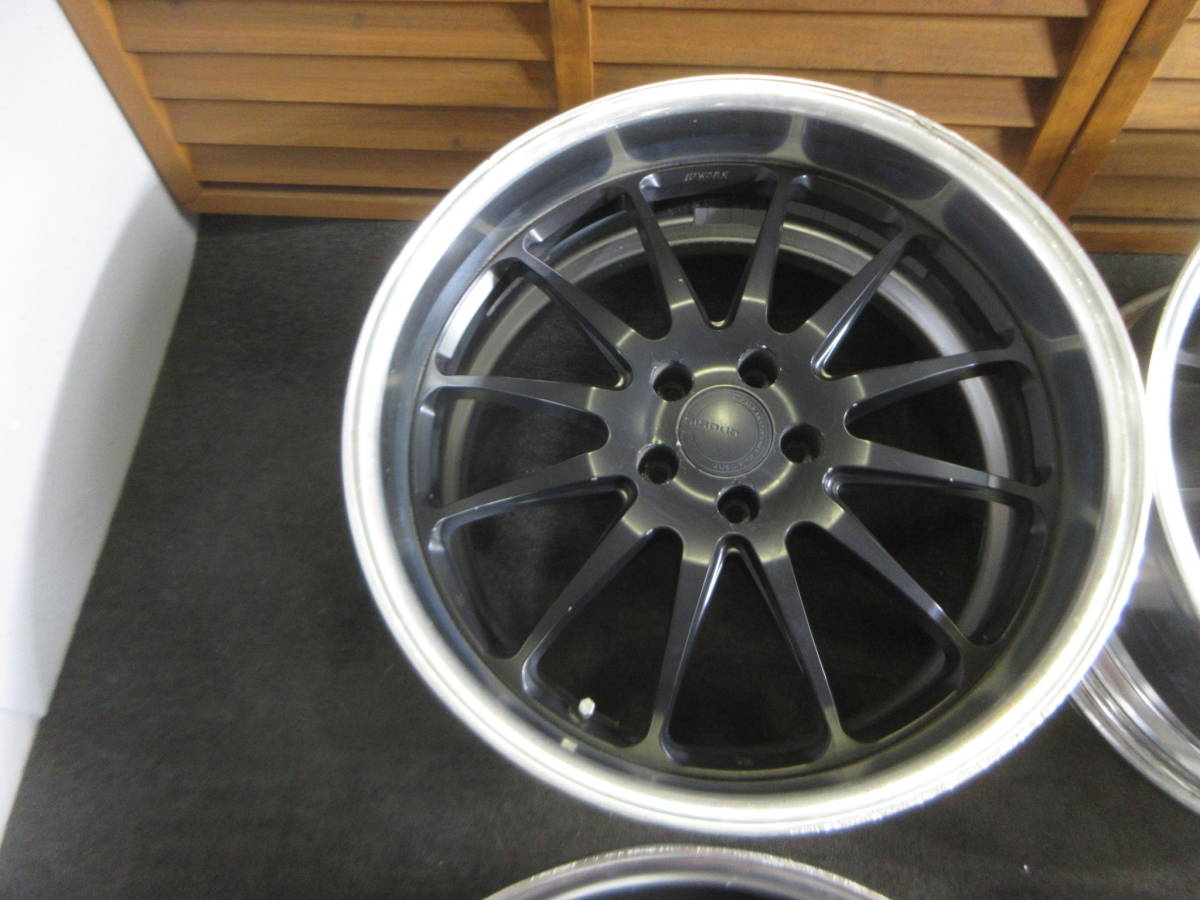 G369 ②☆深リム☆マッドブラック☆WORK GNOSIS GH1 4本セット☆20 