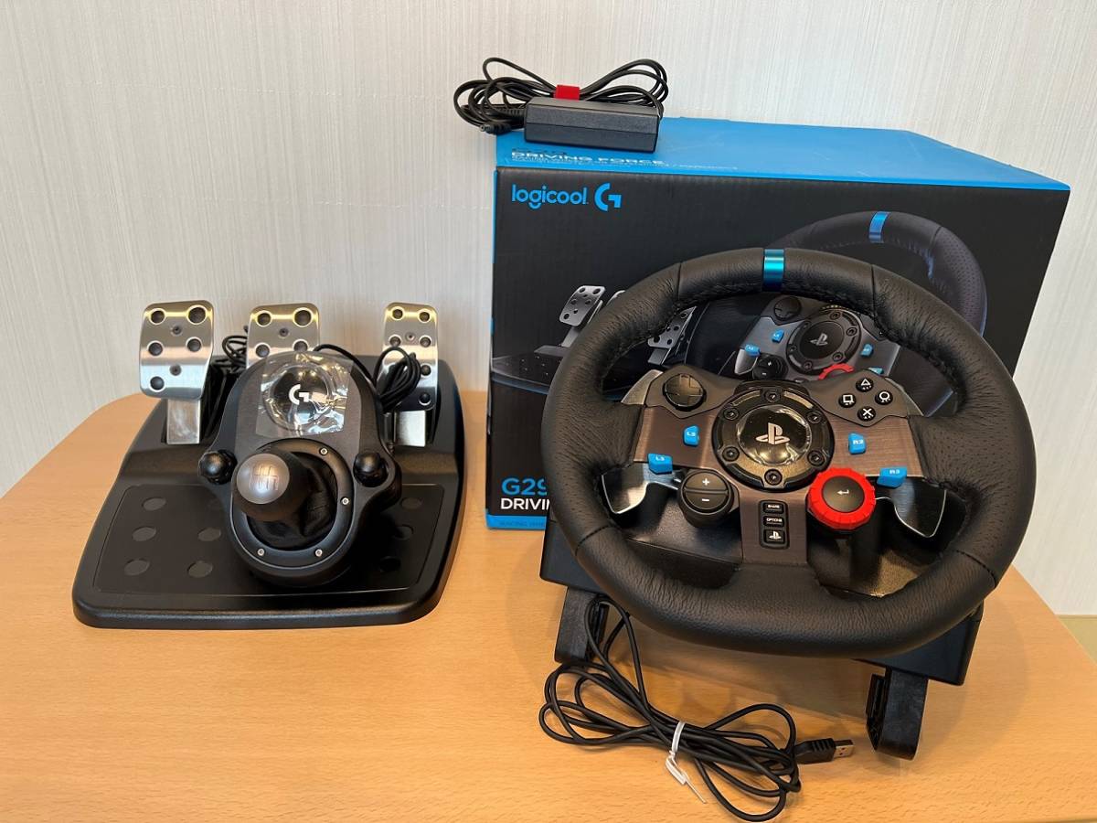 【美品】ロジクール G29 ドライビングフォース PS4/PS3用 ステアリングコントローラー＋シフター付き（完動品）_1