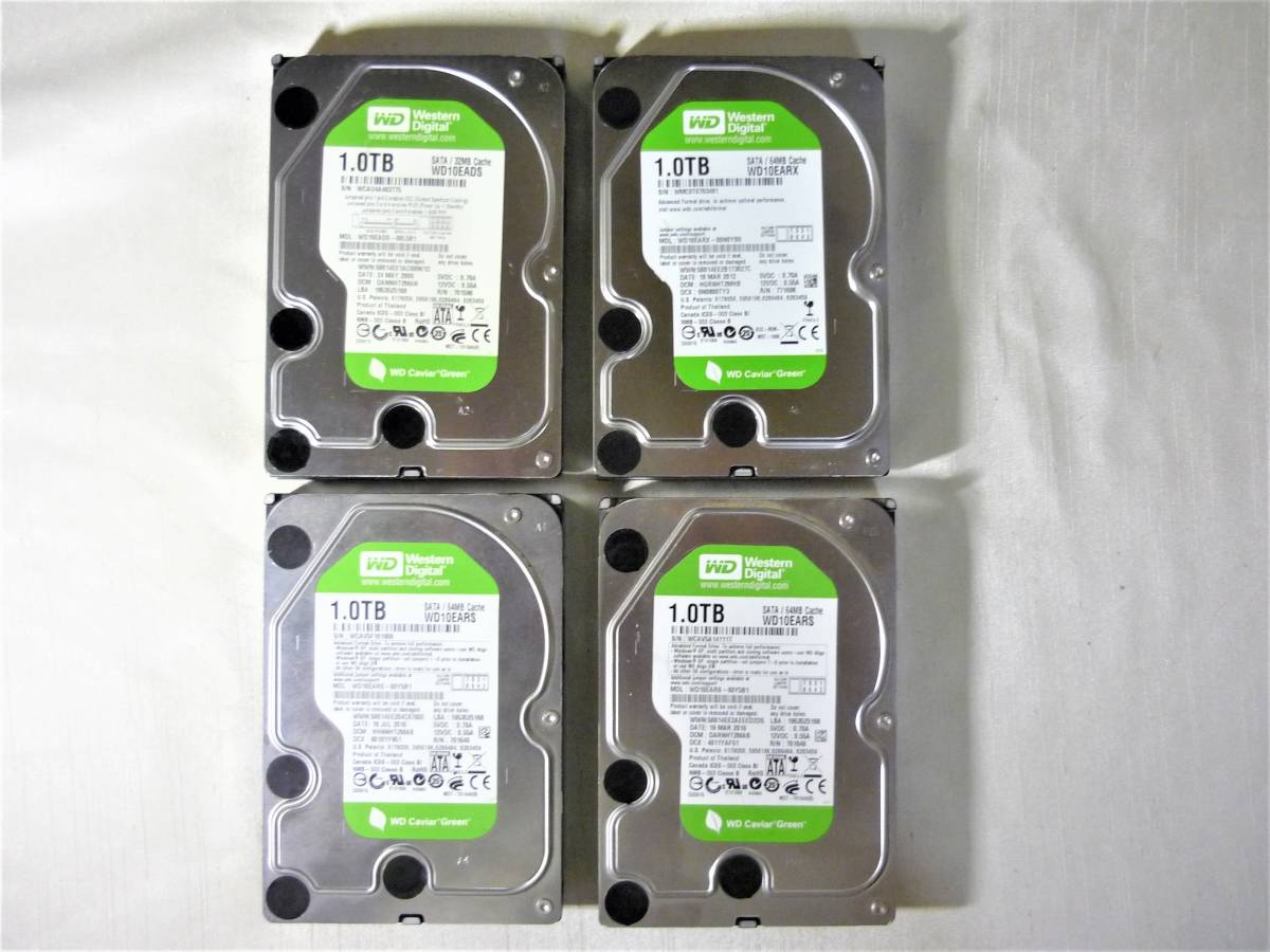 赤字超特価，セール WD HDD 1TB WD10EARS X 2台 WD10EADS WD10EARX 合計4個セット 3.5インチ 内蔵HDD SATA 現状品(1TB～)｜売買されたオークション情報、yahooの商品情報をアーカイブ公開 - オークファン 3.5 SerialATA