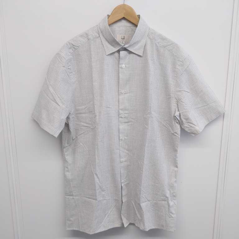 ■dunhill■半袖シャツ■XL■ボタンロゴ刻印■首回り44ｃｍ■