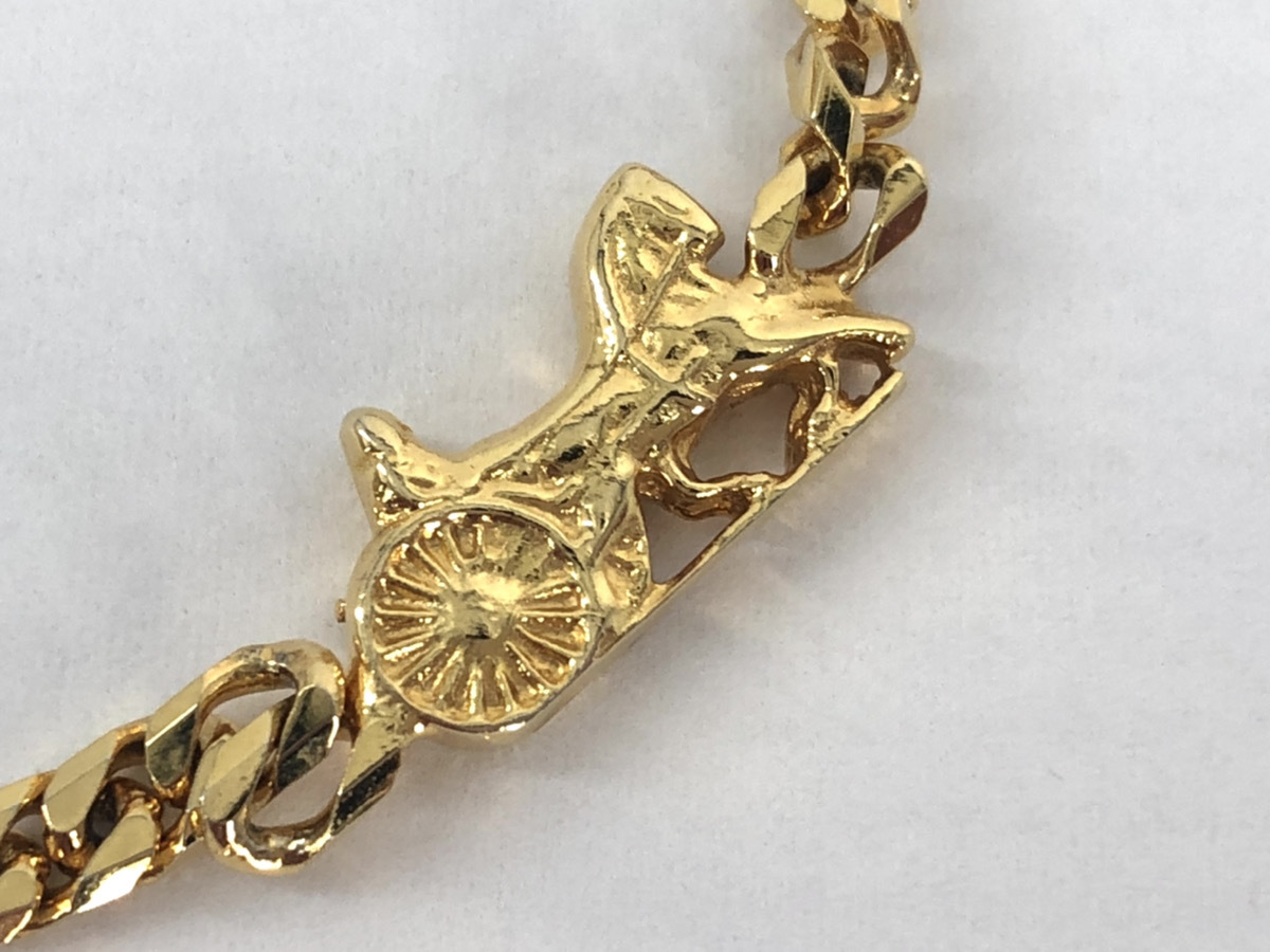 90s　CELINE　ブレスレッド　馬車　喜平ゴールド　イタリア製　ヴィンテージ vintage90sセリーヌ喜平ゴールドブレスレッド馬車イタリア製.