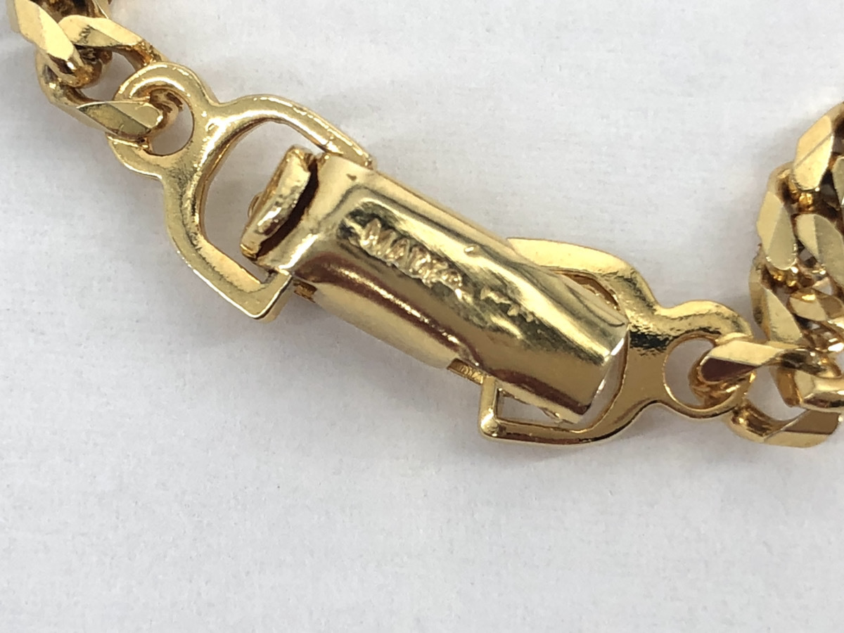 90s　CELINE　ブレスレッド　馬車　喜平ゴールド　イタリア製　ヴィンテージ CELINE（セリーヌ） 馬車 モチーフ チェーン ブレスレット ゴールド