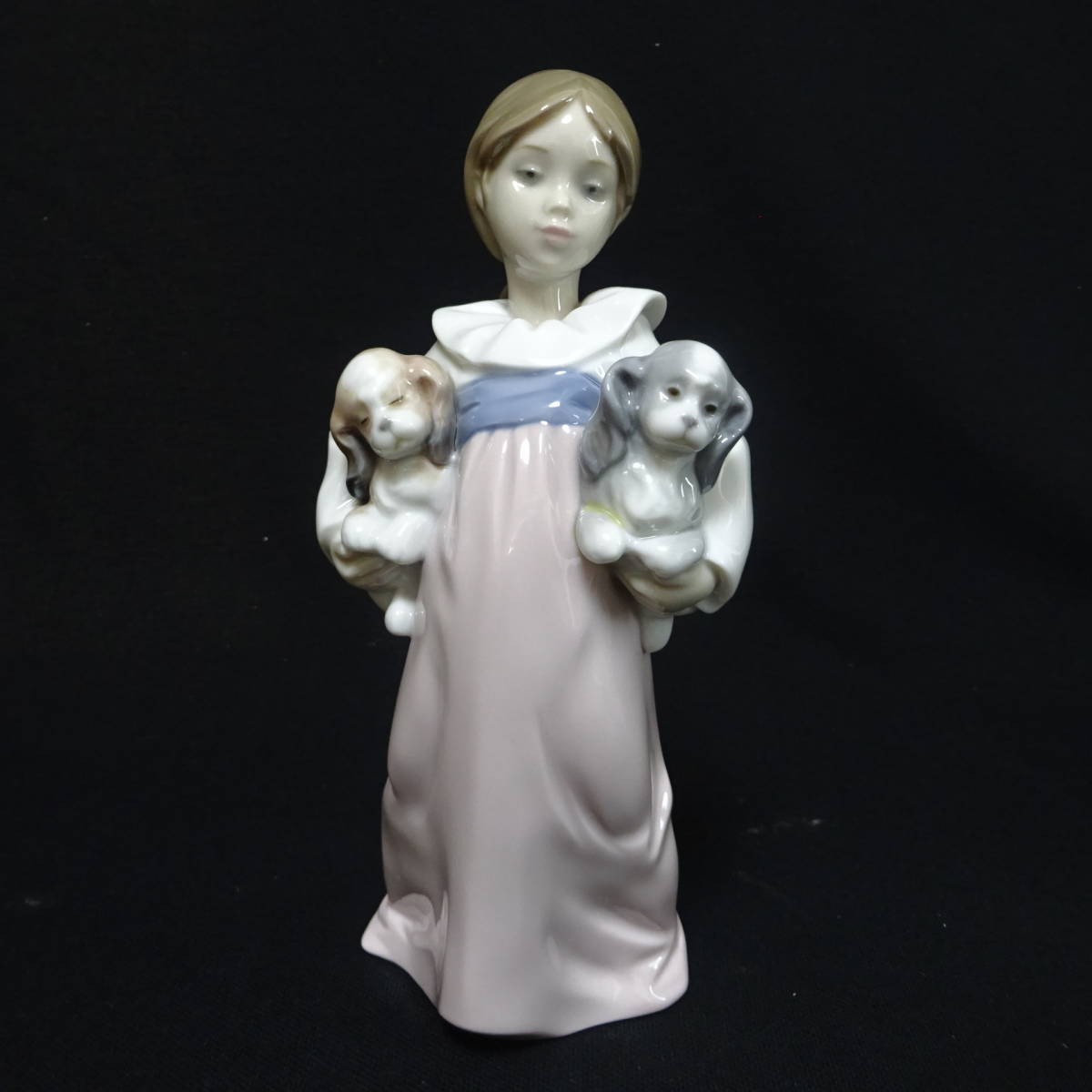 1000円〜☆LLADRO☆ リヤドロ 少女 大事な花籠 花かご フィギュリン 