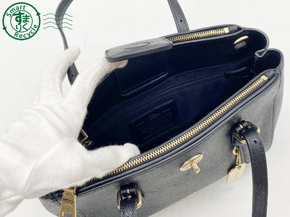 0712429 ▽ COACH コーチ ターンロック キャリーオール ハンドバッグ 